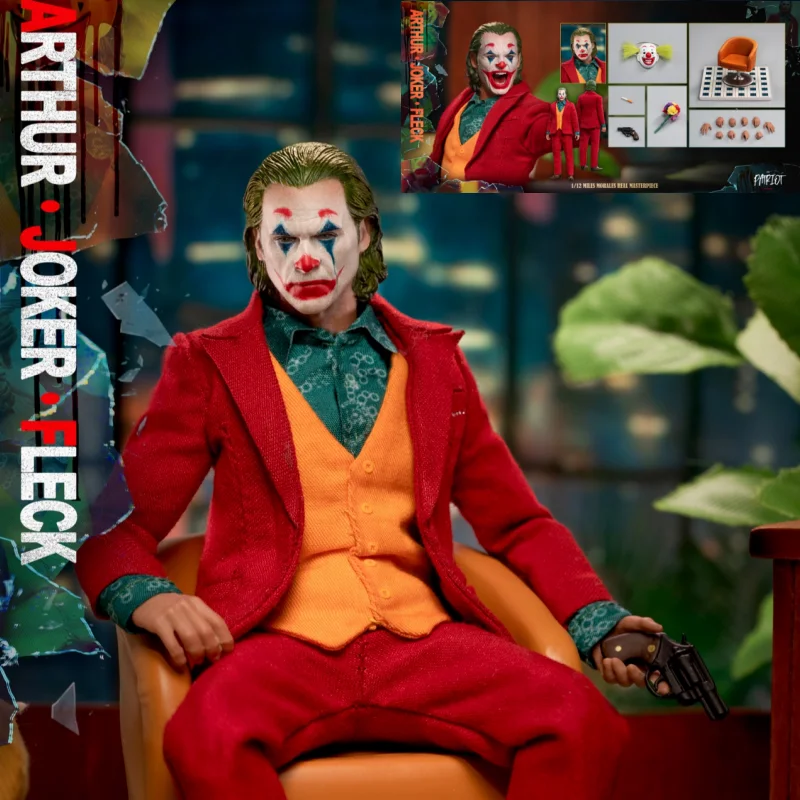 

In Stock The Patriot Studio 1/12 Male Soldier Red Suit Joaquin Phoenix JOKER Arthur Fleck Movie Full Set 12" Figure Toy