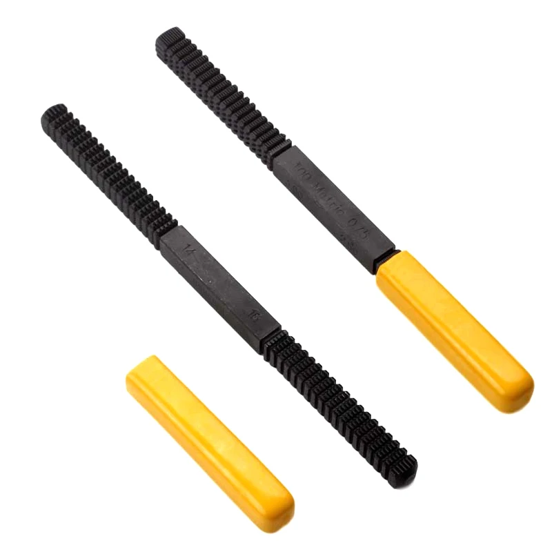 1PC Thread Repair File Metric Thread Restoration Repair File Cleans Damaged Threads 0.75-3mm Pitch Metal Hardware DIY Hand Tools