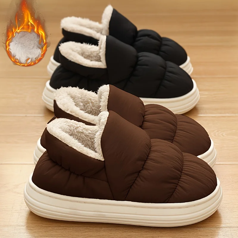 Women's Winter Ankle Boots Indoor Plush Slippers Ladies Men Outside Home Cotton Shoes