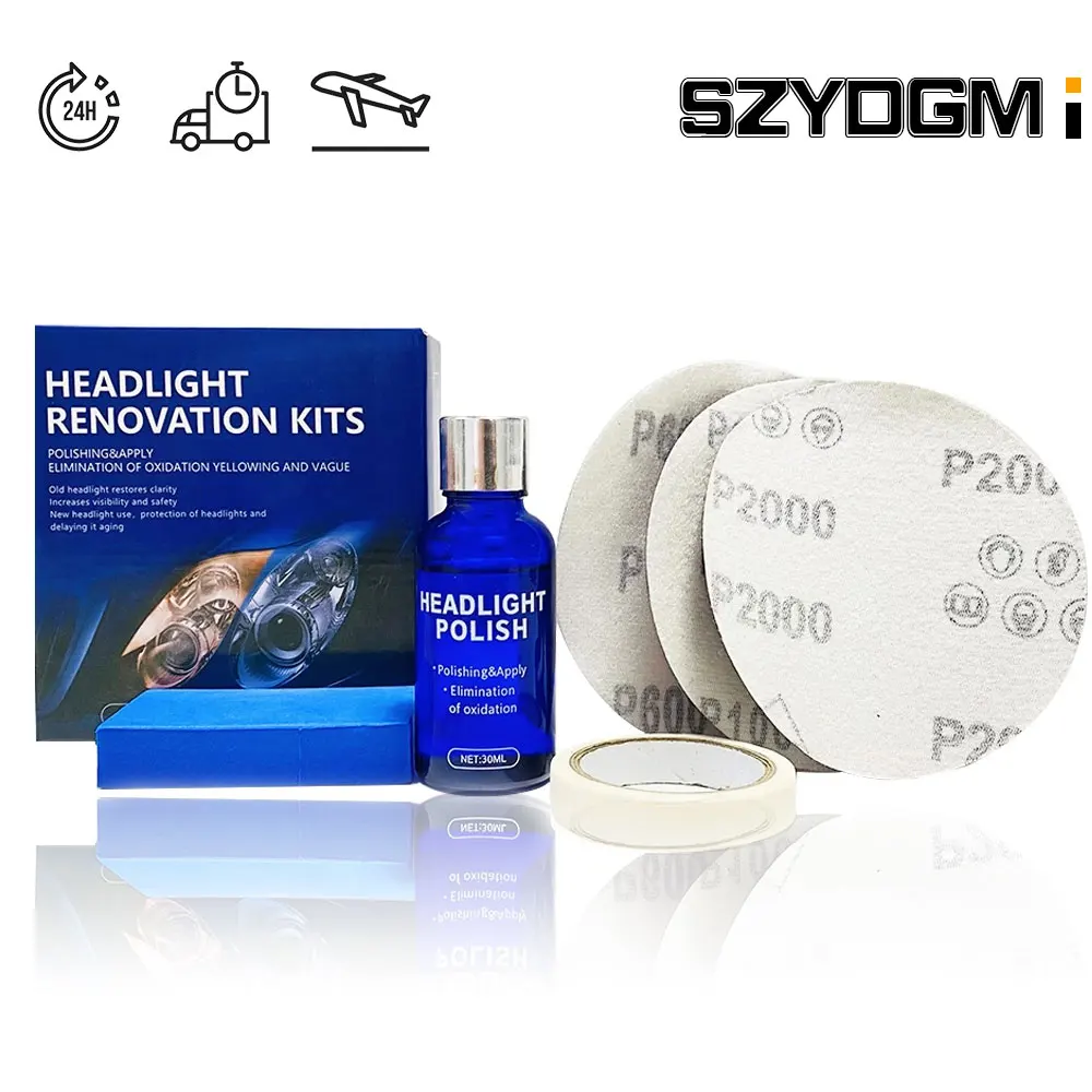 30ML Sandpaper Polishing Car Light Set Car Polishing Headlight Repair