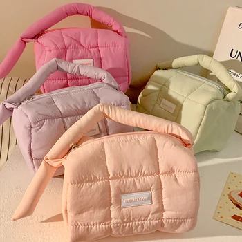 Borsa per il trucco di grande capacità Borsa da donna Elementi essenziali da viaggio Custodia per cosmetici Astucci per studenti Organizzatore di cancelleria 1