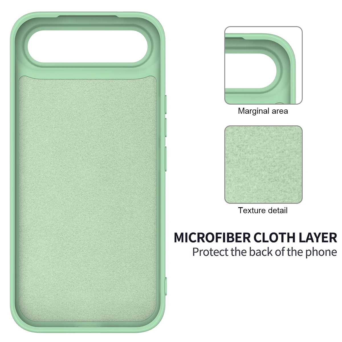 Slim Shockproof Liquid Silicone Phone Case with Protective Strap