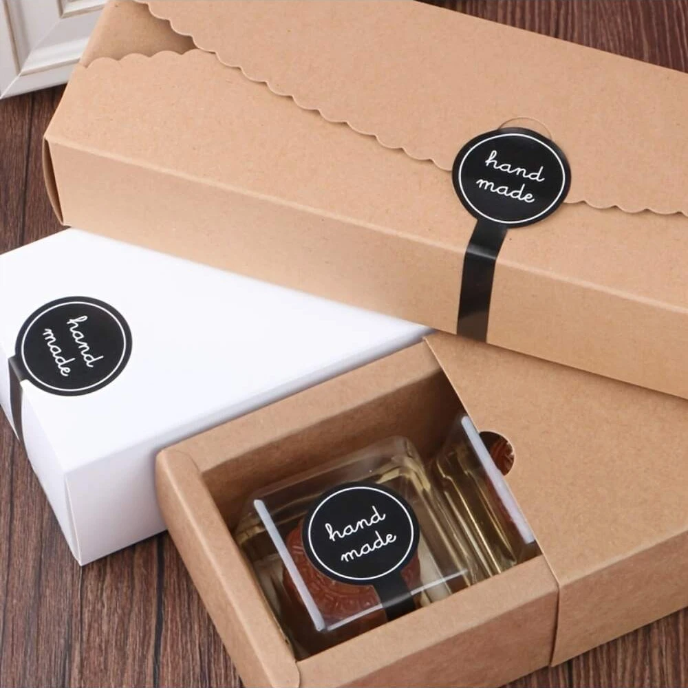 10PCS X10 빈티지 수제 스티커 블랙 인감 라벨 비스킷 가방 스티커 선물 빵집 포장 비스킷 가방 씰링 장식 Iabel