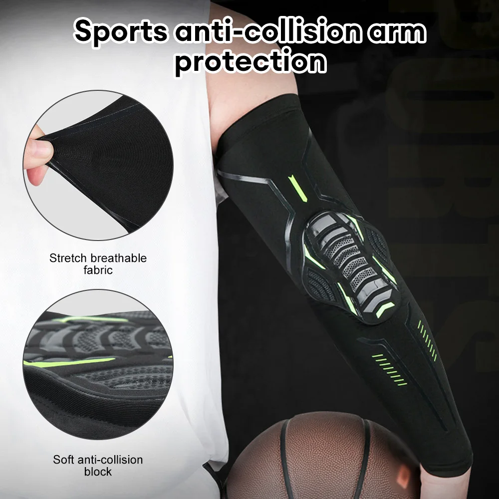 1 PC Professional Sports Anti-collision Elbow Protector Breathable Anti-ultraviolet Protector Riding Basketball Sport Protection honeycomb anti collision arm men s elbow pressure ventilation elbow cover basketball badminton volleyball outdoor sleeve