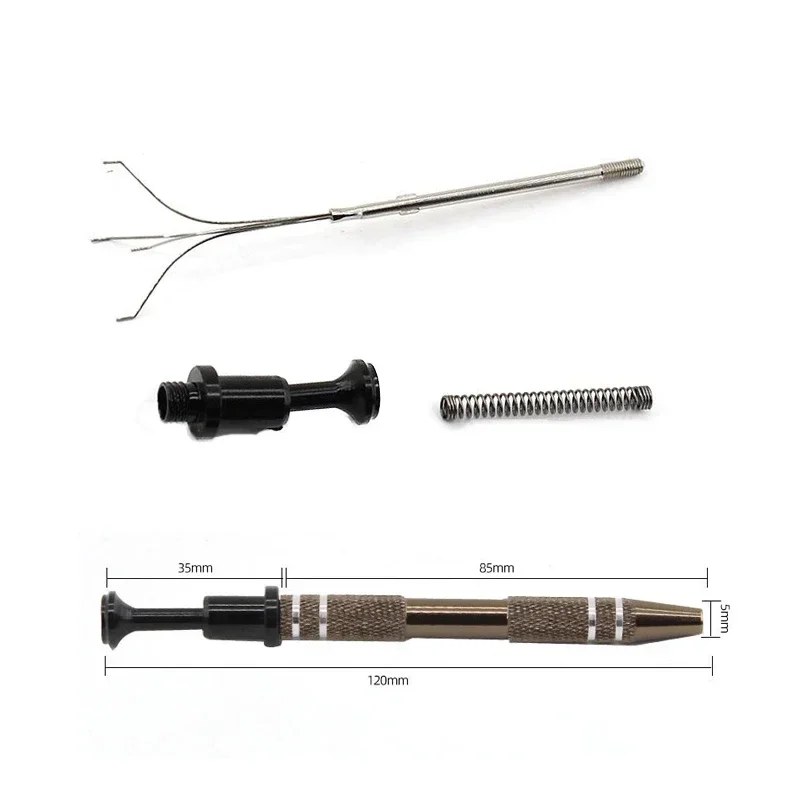 4 Claws Tweezers IC Extractor Electronic Component Spring Picking Pen Chip Screws Grab Mobile Phone Motherboard Repair Hand Tool