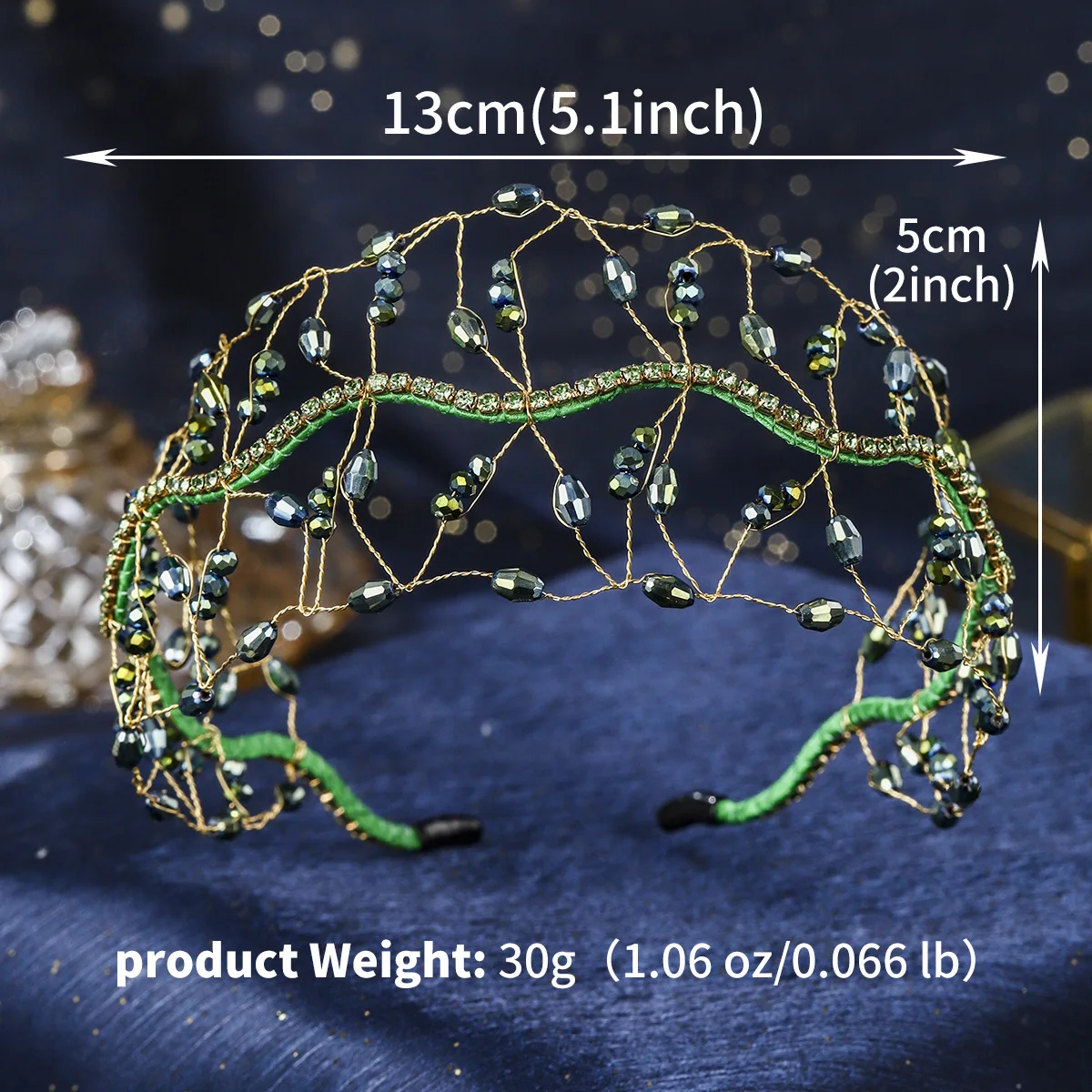 Mode Kristall Perlen Haar Netzwerk Mori Elegante Haar Bands Für Frauen Braut Hochzeit Schmuck Haar Zubehör – Detail 3
