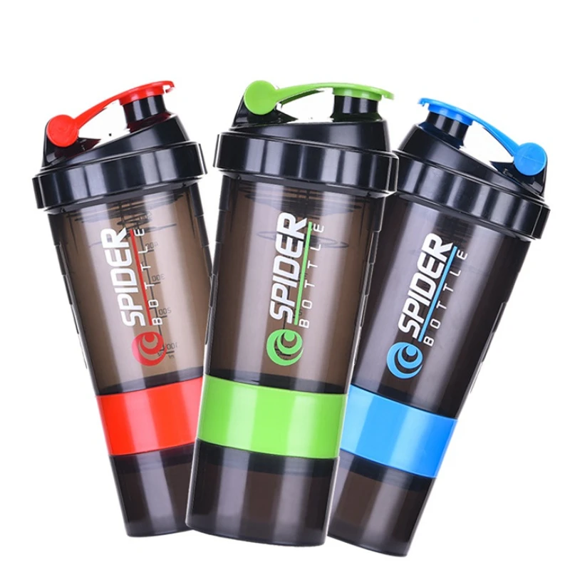 3 Layer Shaker Bottle Protein Powder Cup Sports Fitness Water Cup Water