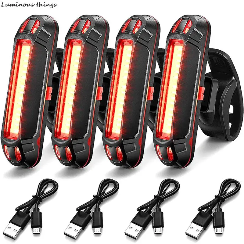 

Bike Taillight Waterproof Riding Rear Light Led Usb Chargeable Mountain Bike Cycling Light Tail-lamp Bicycle Light Lamp