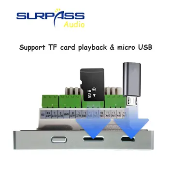 Smart Home Audio 4 Channel Wireless Bluetooth In Wall Amplifier Touch Screen,Flush-mounted Radio,USB TF Card Power for Speaker 4