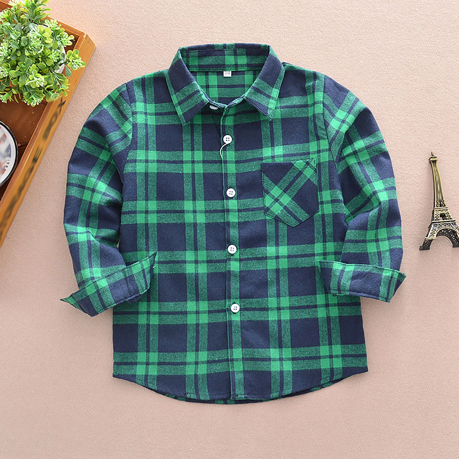 Linking Children's Jacket Girls Boys Long Sleeve Shirt Kids Buffalo Plaid Button Down Shirt Casual Cute Baby Girl Olive Coat boys long sleeve shirts,girls long sleeve shirts