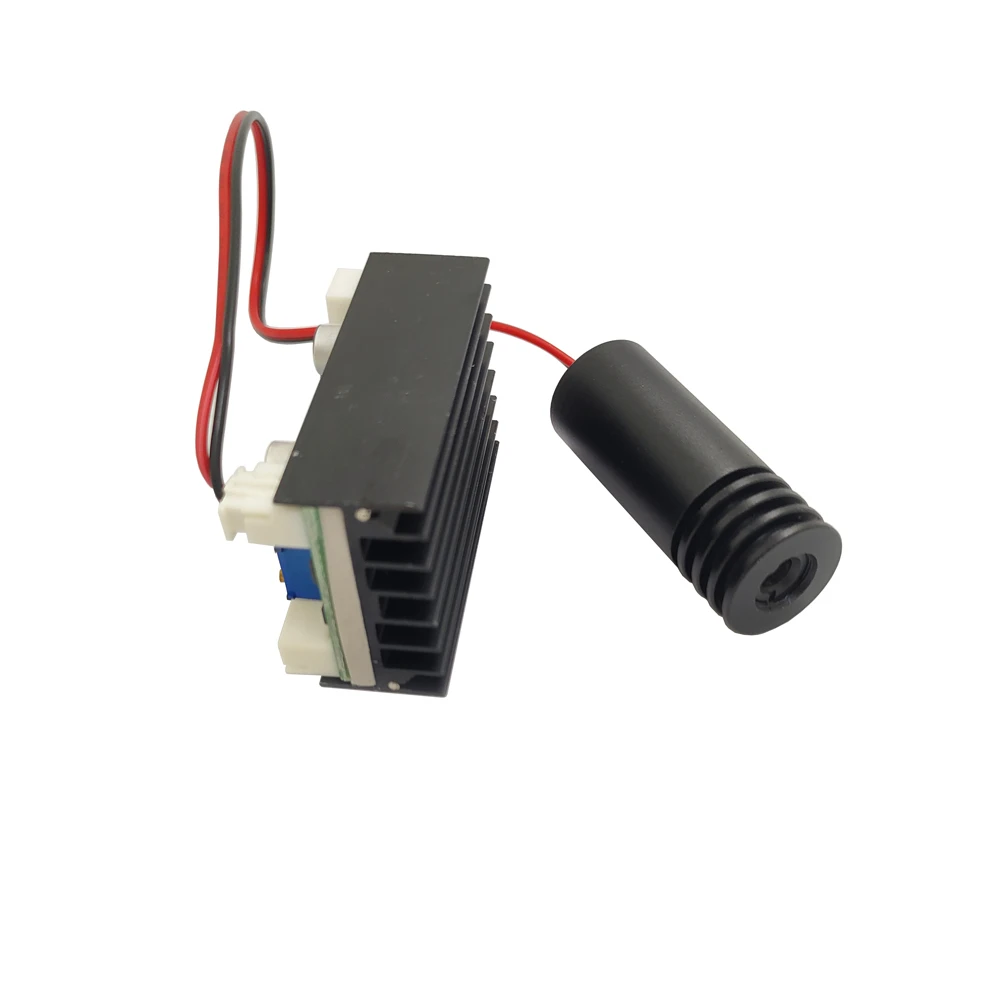 산업용 블루 바이올렛 라이트 레이저 모듈, TTL 18x2 5mm, EU 표준 어댑터 포함, 12V, 100mw, 405nm