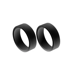 Silicone Elastic Joystick Protector Rings - Game Controller Accessories (2pcs black)