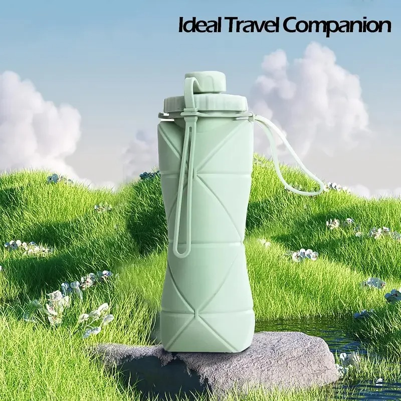 Foldable Water Bottle Silicone Foldable Water Bottle Outdoor Sports Large Capacity Water Bottle Food Grade
