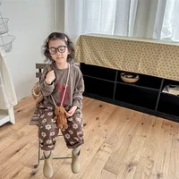 Autumn New Children Loose Trousers Vintage Flower Print Girls Harem Pants Baby Boys Casual Pants Cotton Baby Trousers Clothes 3