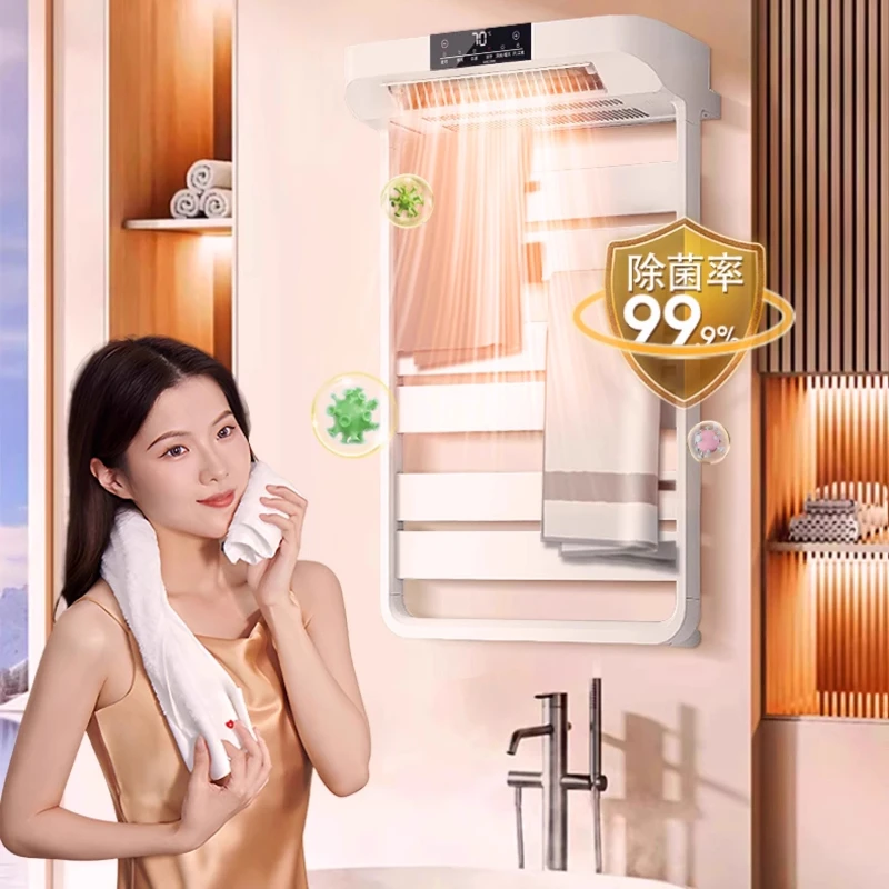 ราวแขวนผ้าขนหนูไฟฟ้าสำหรับใช้ในบ้าน พร้อมระบบทำความร้อนในห้องน้ำ ชั้นวางสำหรับอบผ้าขนหนู ที่เก็บผ้าขนหนู 1