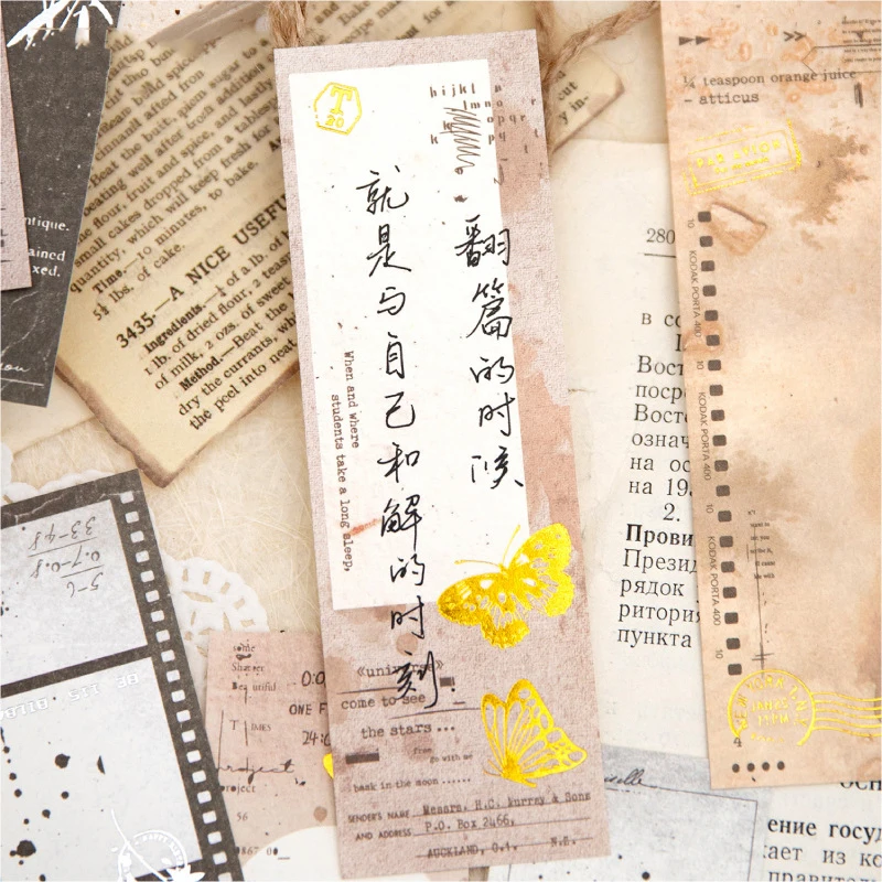 JIANWU Manchester City Memory Series Vintage Film Strip Memo Pad Creative DIY Junk Journal Material Collage Stationery 2