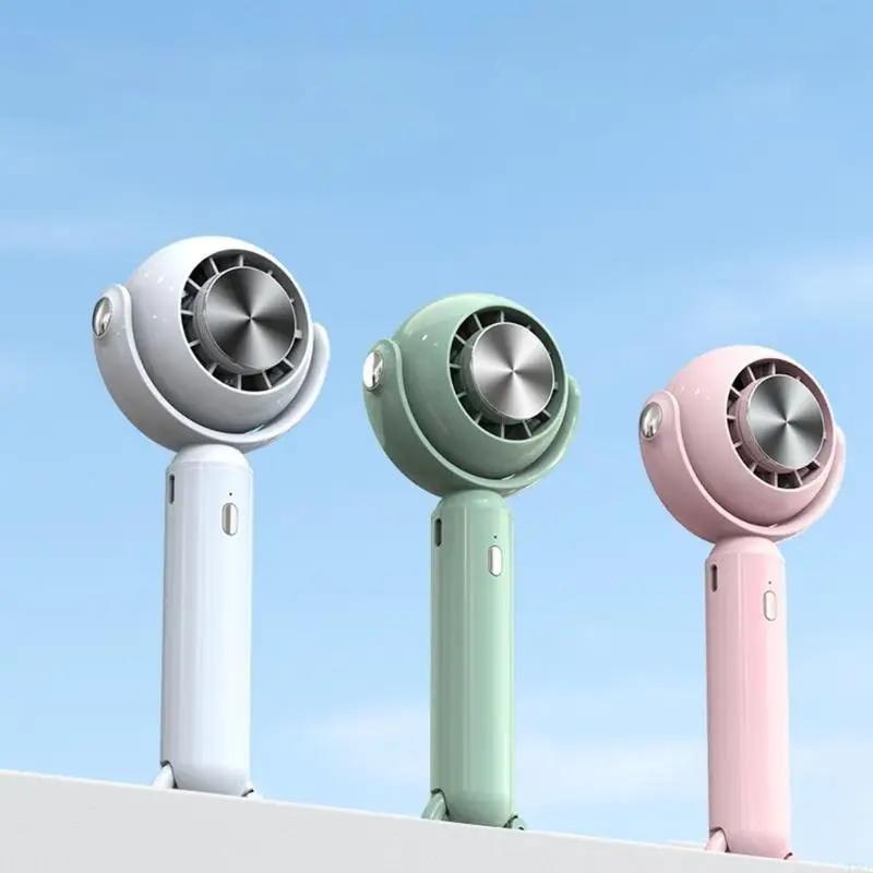 Y5GE 음소거 USB 충전식 팬 미니 휴대용 팬 반도체 냉동 냉각