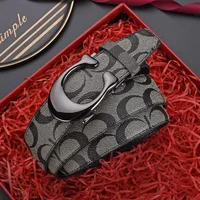 New 3.4cm fashion Women's Belt Formal Leather Canvas Male Belt High Quality Metal Automatic Buckle business Belt for men jeans