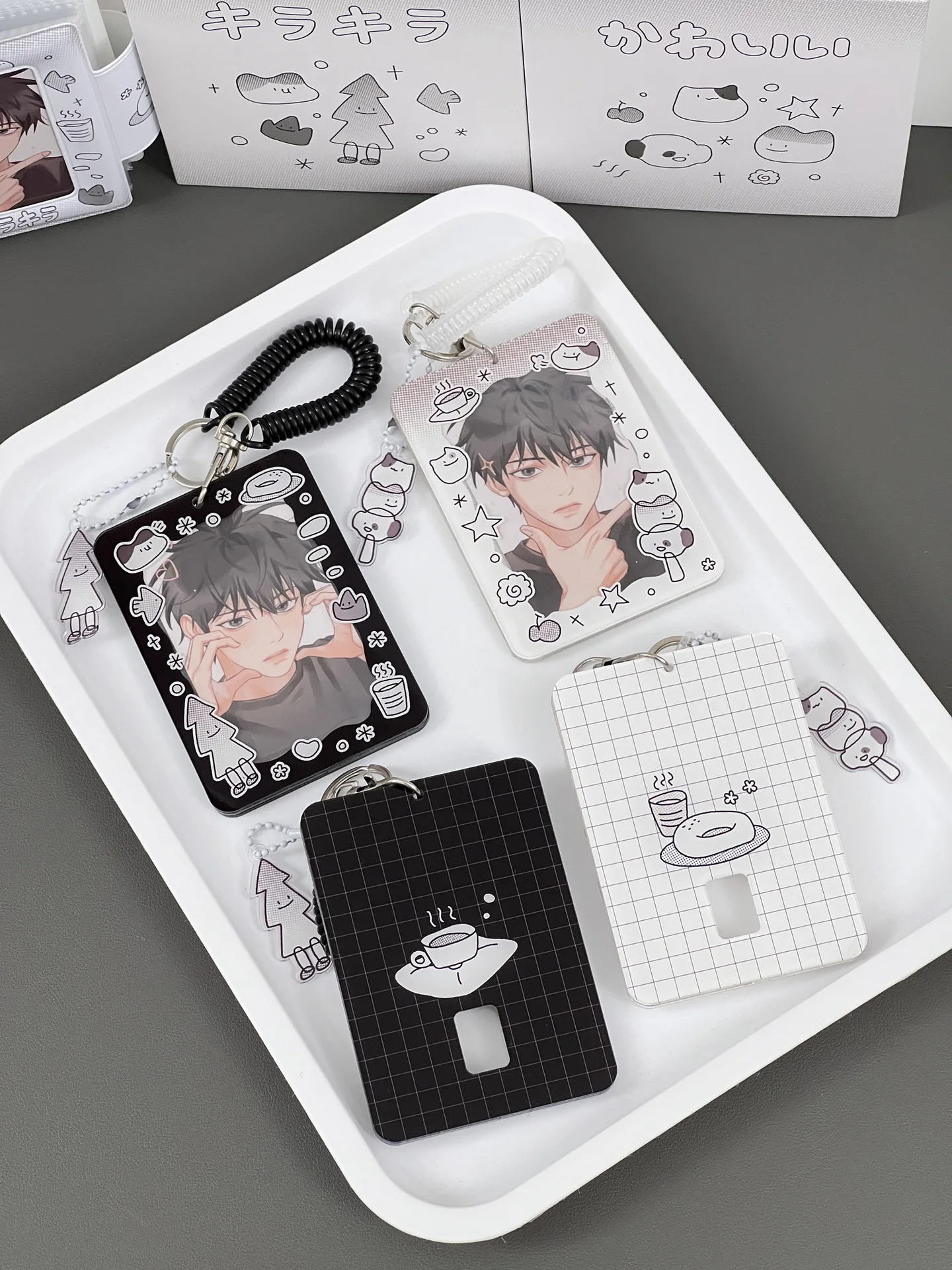 New Arrival Kawaii Black White Cute Animal Acrylic Card Sleeve 3 Inch Kpop Photocard Holder Credit Id Bank Card Photo Display 5