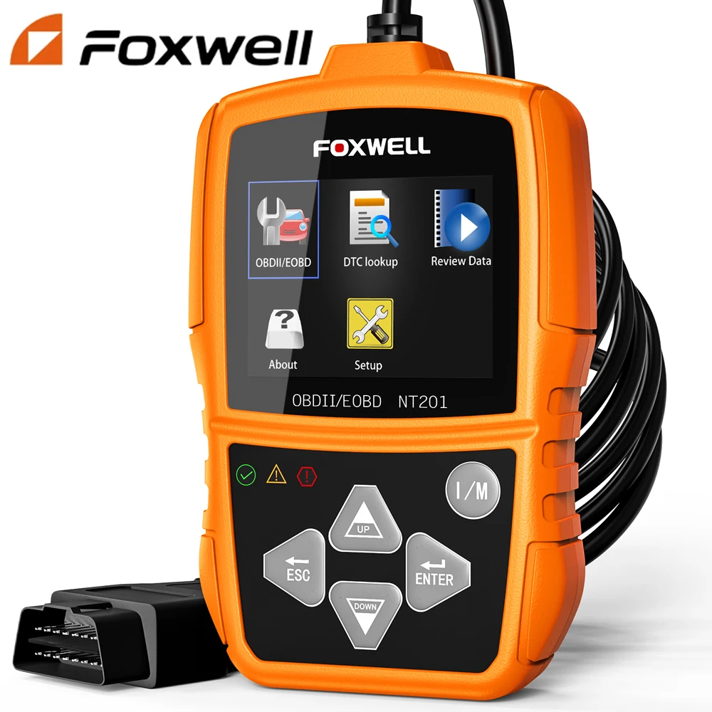 Nuovo Scanner Foxwell Nt201 Obd2 Controlla La Luce Del Motore Lettore Di Codici Per Auto Aggiornamento Gratuito Scanner Automobilistico Strumenti Diag
