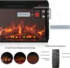 Electric fireplace insert, recessed fireplace heater with remote control, indoor fireplace heater with adjustable brightness 5