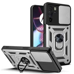 Magnetic Car Holder Ring Cover with Anti - Scratch and Camera Protection - Edge 50 NEO (Silver)