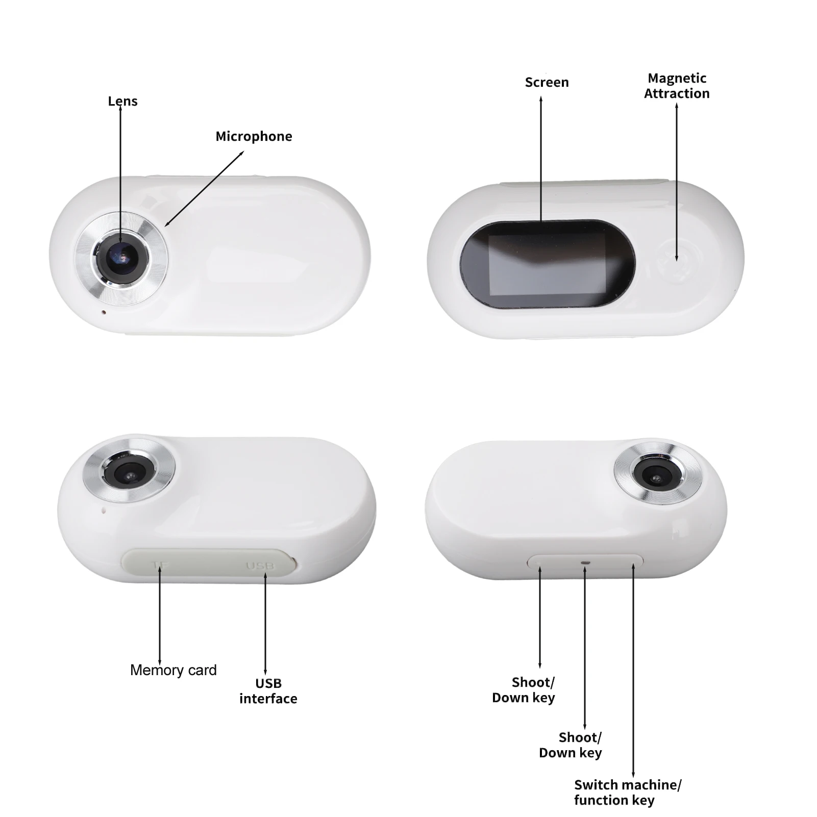 Cat Camera Collar LCD Display HD 1080P Support Video and Photo Function USB Rechargeable Pet Sport Camera for Indoor Outdoor 6