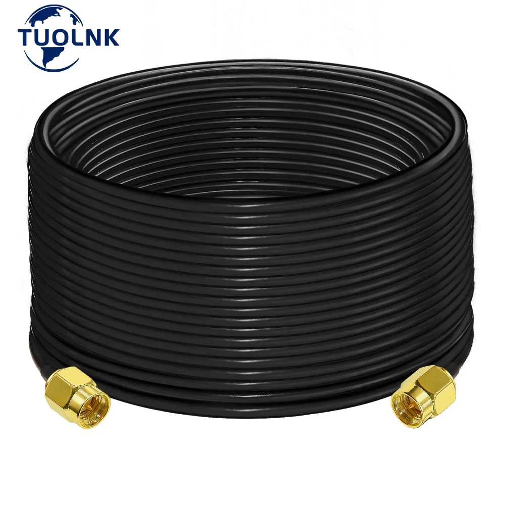 Cavo Sma Maschio A Sma Maschio Rg58 Cavo Di Prolunga Per Antenna Wifi A Bassa Perdita Sma Connettore Maschio Spina Cavo Pigtail 10M 15M 20M 25M 40M