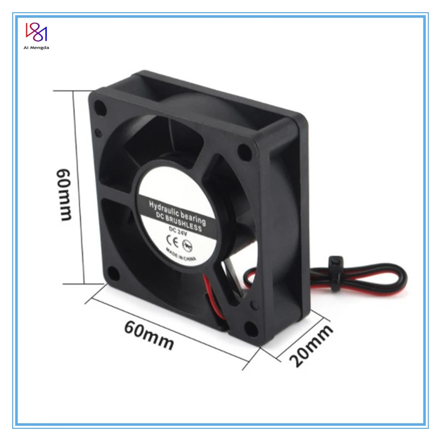 

6020 Fan For VORON 2.4 Fan Kit 60*60*20mm 24V With 2 Pin Dupont Wire Line Length 200mm/1000mm