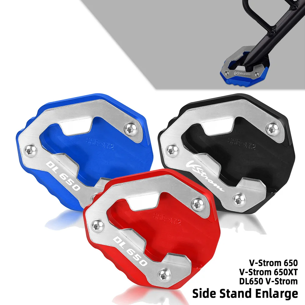 

Motorcycle CNC Aluminium Kickstand Extension Pad For Suzuki V-Strom 650 VStrom 650XT DL 650 V Strom Side Stand Enlarger Support