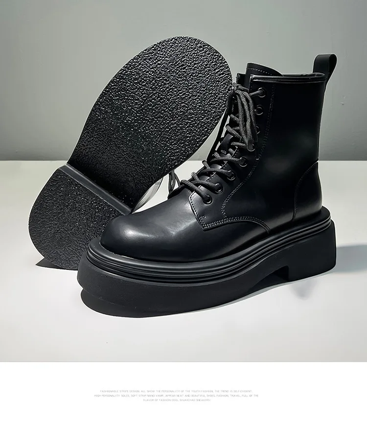 Soft Leather Men British Style Ankle Short Boots Outdoor Walking