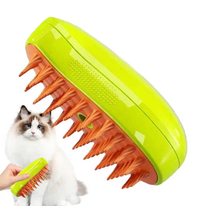 

Массажная расческа для кошек, многоразовая электрическая щетка с расчёской, для домашних питомцев с длинной короткой шерстью
