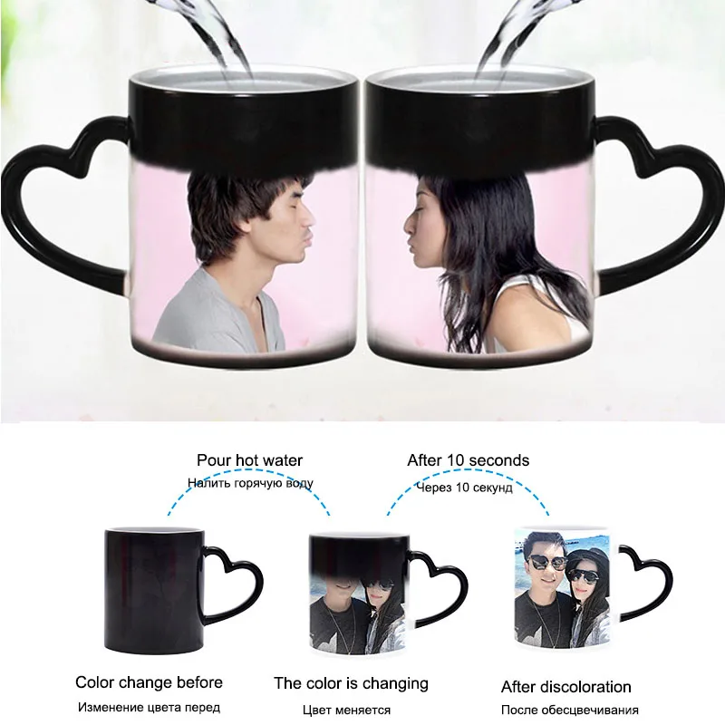 

Color Changing Mug 11oz Heat Changing Mugs DIY Photo Magic Color Changing Cup