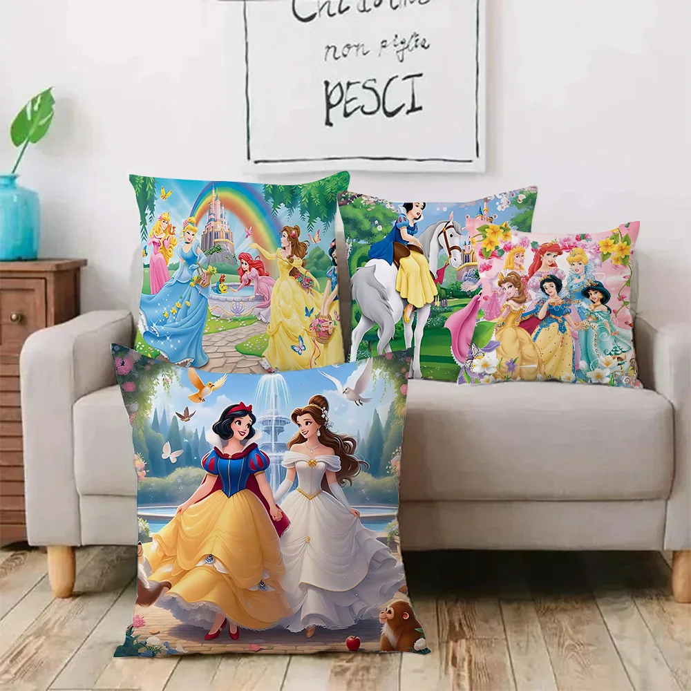 sweet Princess Pillow Covers Cartoon Sofa Decorative Home Double-sided Printing Short Plush Cute Cushion Cover 2