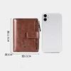 Fashion Men's Coin Purse Wallet RFID Blocking Man PU Leather Wallet Zipper Business Card Holder Money Bag Wallet for Male 6