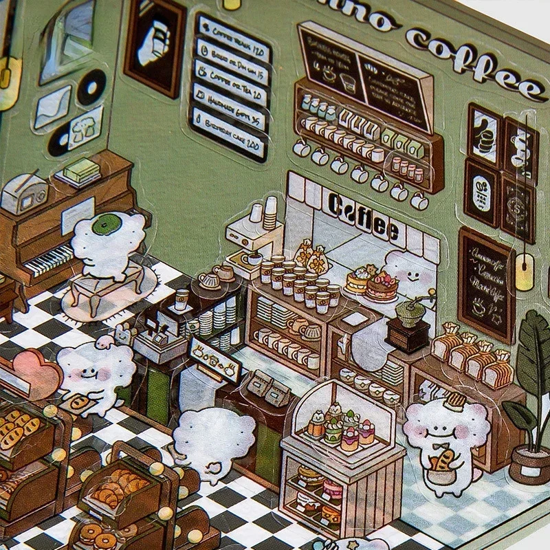 Cute 3D Cartoon Miniature Landscape Stickers