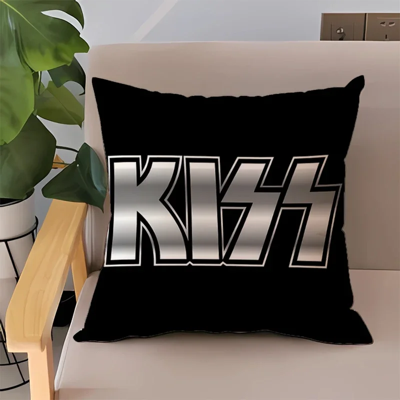 

KISS Band Pillowcase 50x50 Cushions Double-sided Printing Bed Pillowcases for Sofa Covers Children's Cushion Cover Couch Pillows