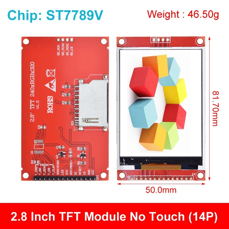 Enhanced 2.8 SPI TFT LCD Touch Display Module with Optional Touch Panel