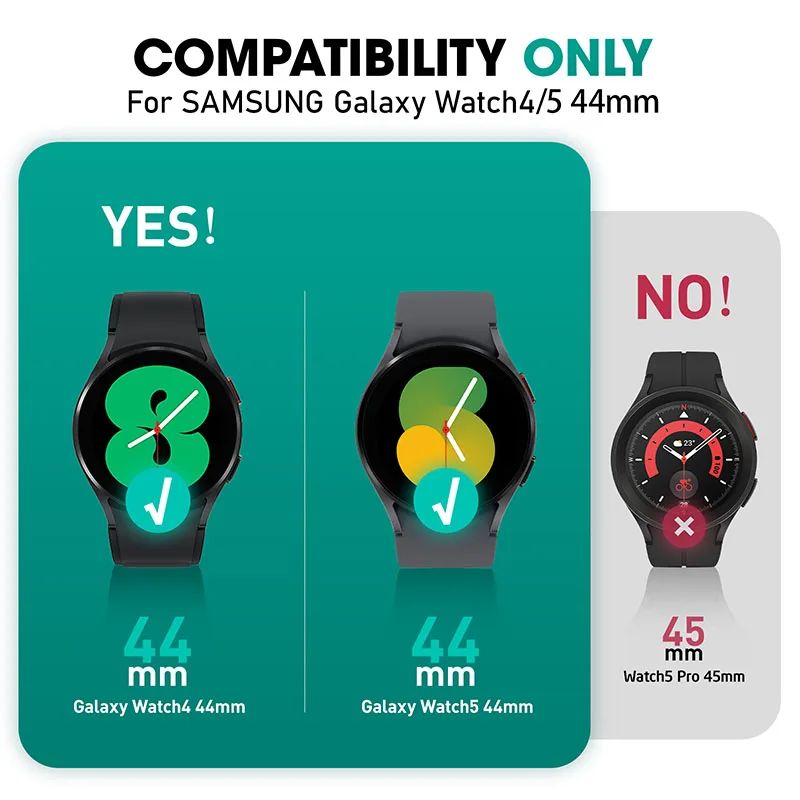 SUPCASE Case For Galaxy Watch 5 44mm (2022)/Galaxy Watch 4 44mm (2021) UB Pro Rugged Protective CoverStrap Watch Ban
