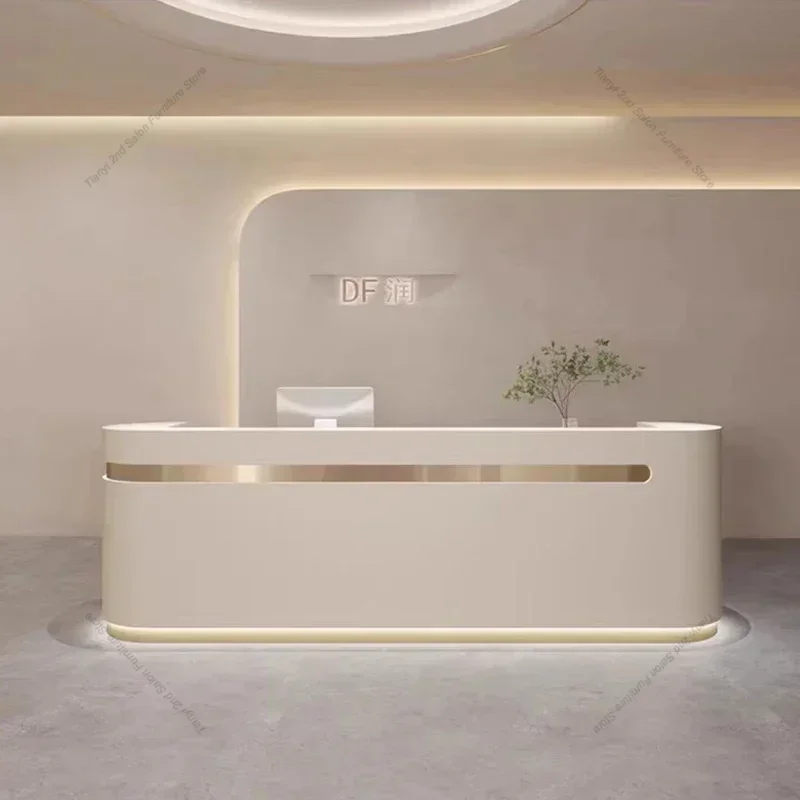 Reception Desks Nordic Cream Style Luxury Beauty Salon Counter