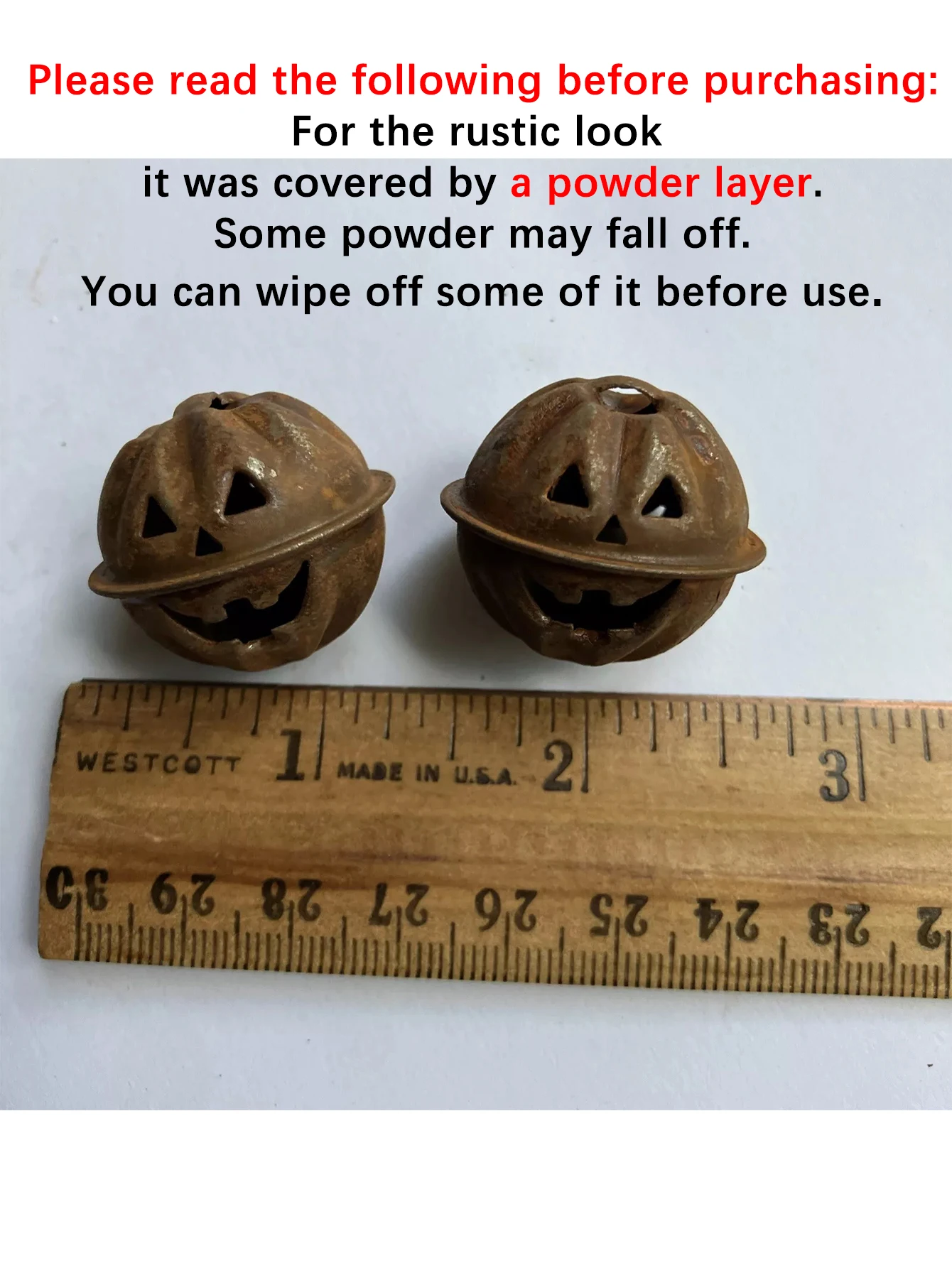 Rustikale Halloween MINI Metall Kürbis Jingle Bells Jack O Laterne Halloween Baum Dekor DIY Handwerk Machen Herbst Home Party Dekor – Detail 2