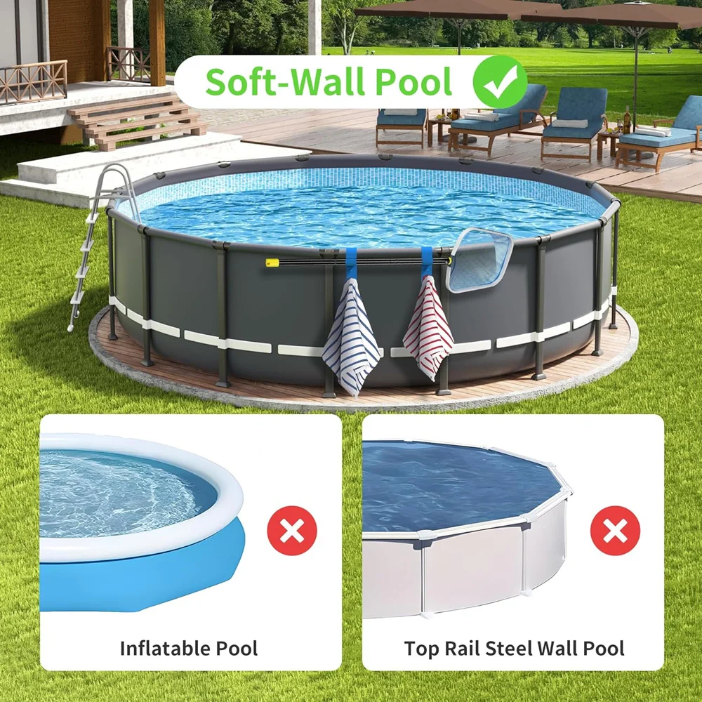 Perche Télescopique Piscine Aluminium 4 Sections - Pour Skimmer, Aspirateur, épuisette, Longueur Réglable