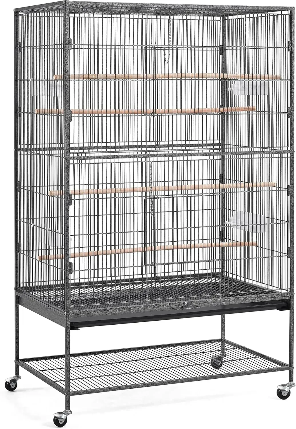 Topeakmart X-Large Parrot Cage Bird Cage with Rolling Stand Medium Birds Cockatiels Quaker Green Cheek Sun Conure African Grey 2