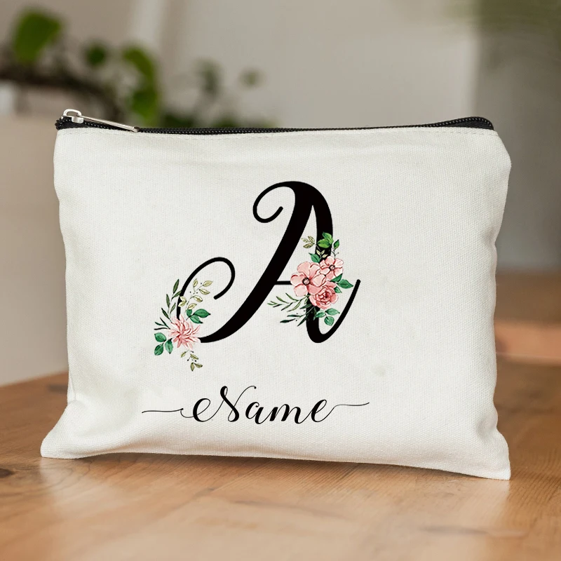 Makeup Organizer Cosmetic Bag Pencil Case Cosmetic Storage Bag Makeup Bag Cosmetic Case Letter Aesthetics Personalized Name Makeup Bag