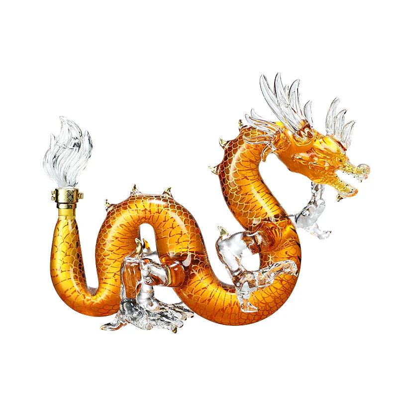 

Lead Free Whiskey Glassware dragon shaped Chinese Zodiac whiskey decanter for Liquor Scotch Bourbon Liquor Glass Alcohol Bottle