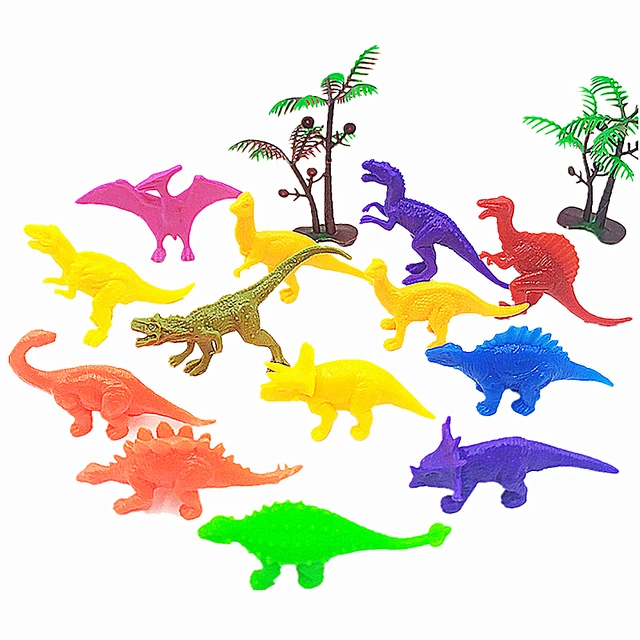 Mini dinosaurios coloridos para niños, juguetes para fiesta de