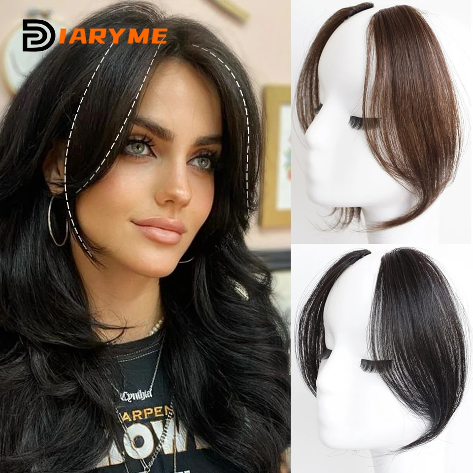 Hair Extensions Hair Bangs Bangs wig Synthetic Fring Bangs hair extensions for women Middle Part Two Sides Bang Hairpiece Clip In Extensions invisible hair