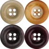 6pcs 2024 NEW Muku Corozo Buttons For Clothing Round Thick Rim 4 Hole Scorched Green Purple Sewing Accessories Green Grey Button 5
