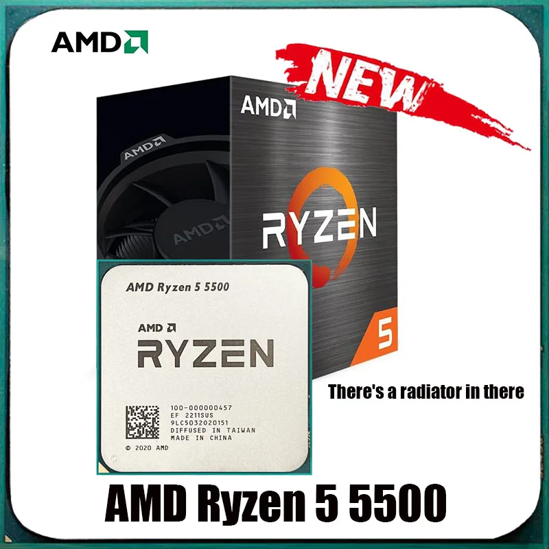 New Cpu Amd Ryzen 5 5500 R5 5500 3.6ghz 6-core Twelve-thread Cpu ...