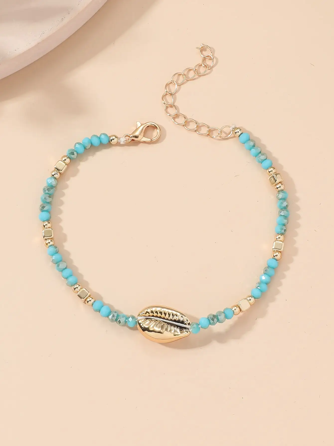 Beads Ankle Anklet for Women Black Red Blue Crystal Shell